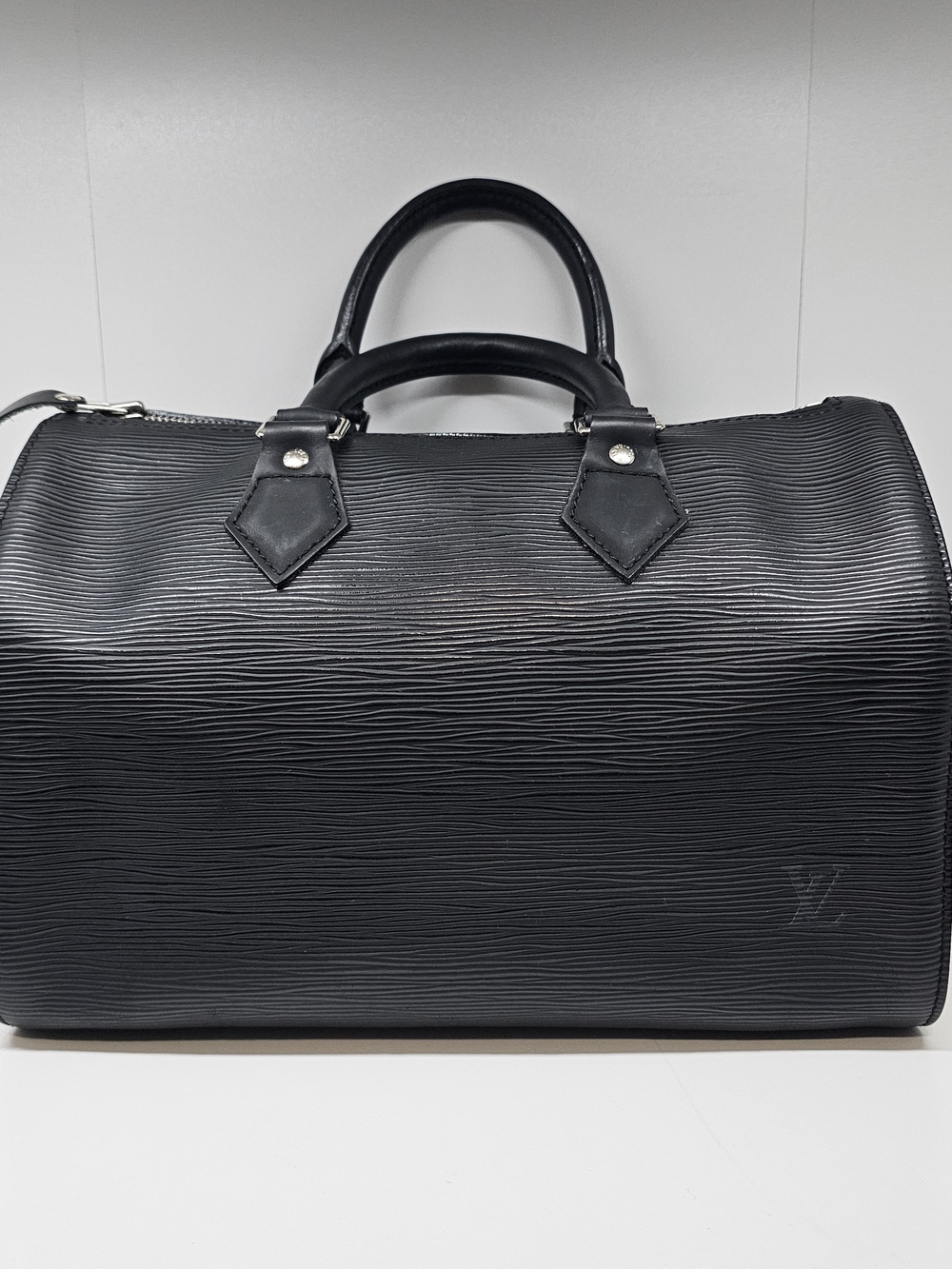 Louis Vuitton Epi Black Structured Leather Travel Holdall Bag